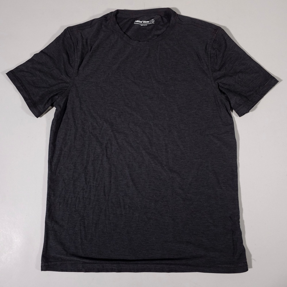 Outdoor Voices T-Shirt Mens Small Gray Heathered Short Sleeve Active Crew‎ Neck